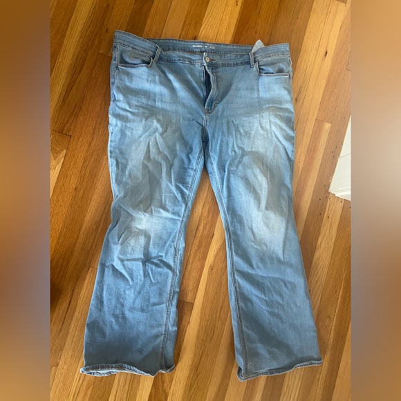Old Navy Women Plus Size 22 Blue Light Wash Denim Boho High-Rise Flare Jeans - Picture 2 of 7